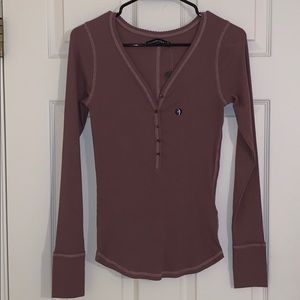 Long Sleeve Button Down Henley